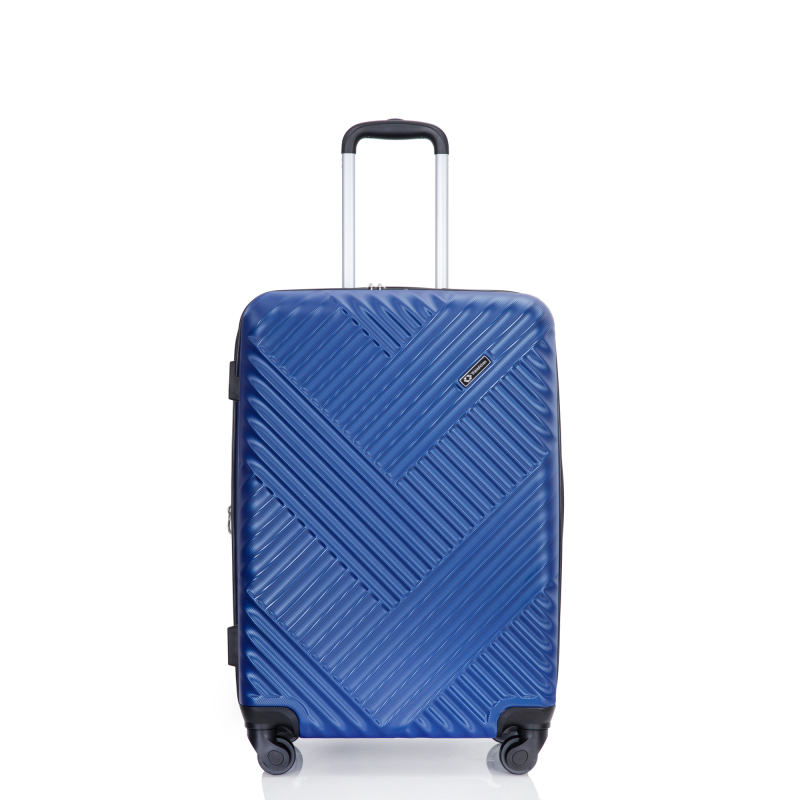 Expandable 3 Piece Luggage Sets PC Lightweight Suitcase with Two Hooks, Spinner Wheels, TSA Lock, (20/24/28), Blue
